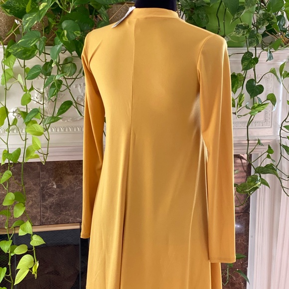 Fall golden yellow mini dress brand new - Picture 2 of 2